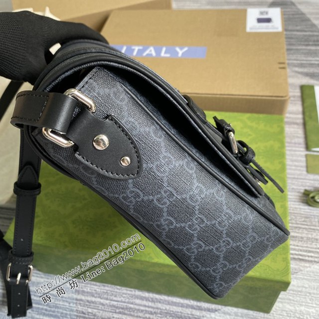 Gucci新款包包 古馳帆布男士單肩斜挎郵差包 Gucci男款信使包 658542  ydg3079